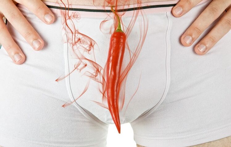 hořící v slabině prostatitidou